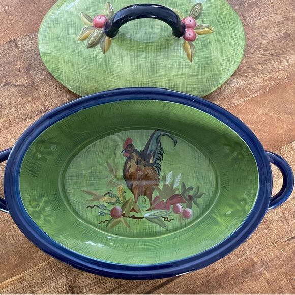 TRACY stone house farm collection covered oval casserole - Picture 5 of 5